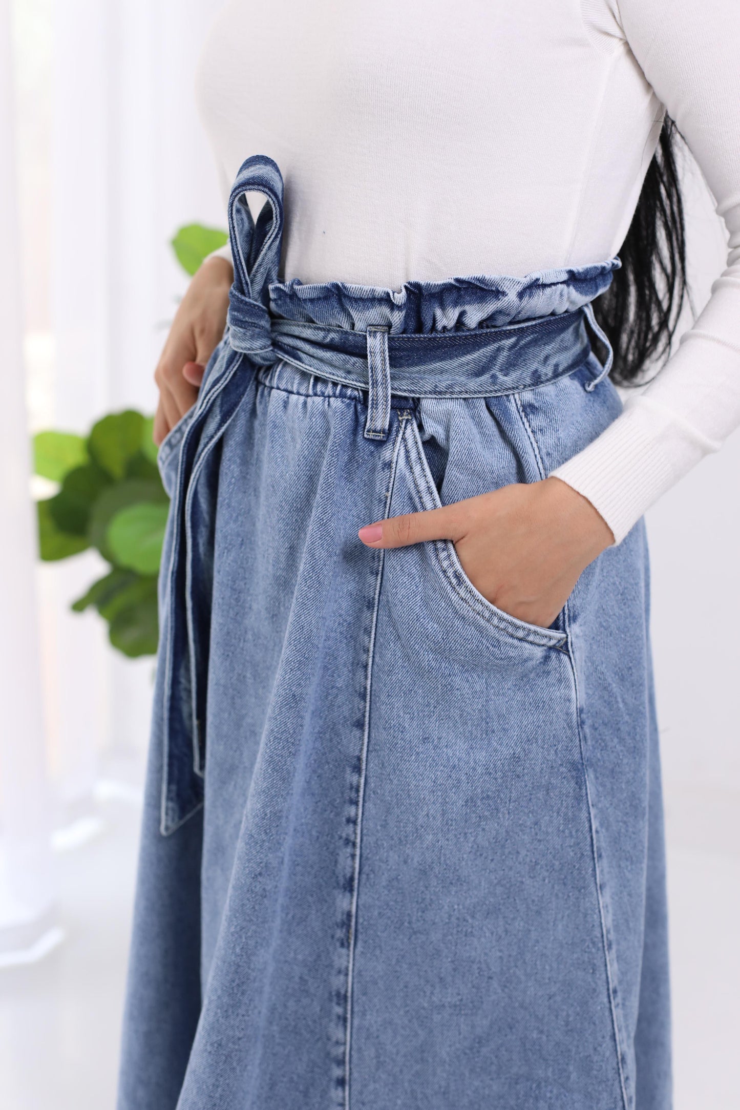 Skirt Jeans - heavy with belt