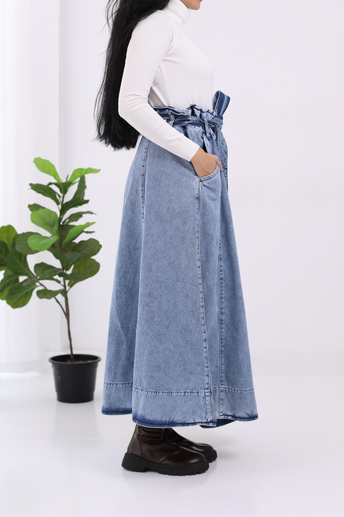 Skirt Jeans - heavy with belt