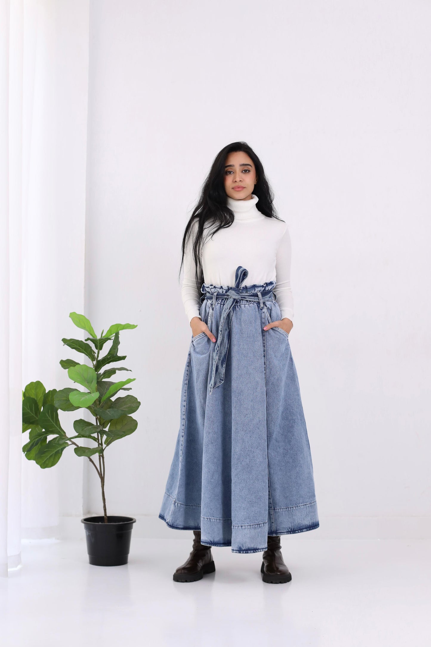 Skirt Jeans - heavy with belt