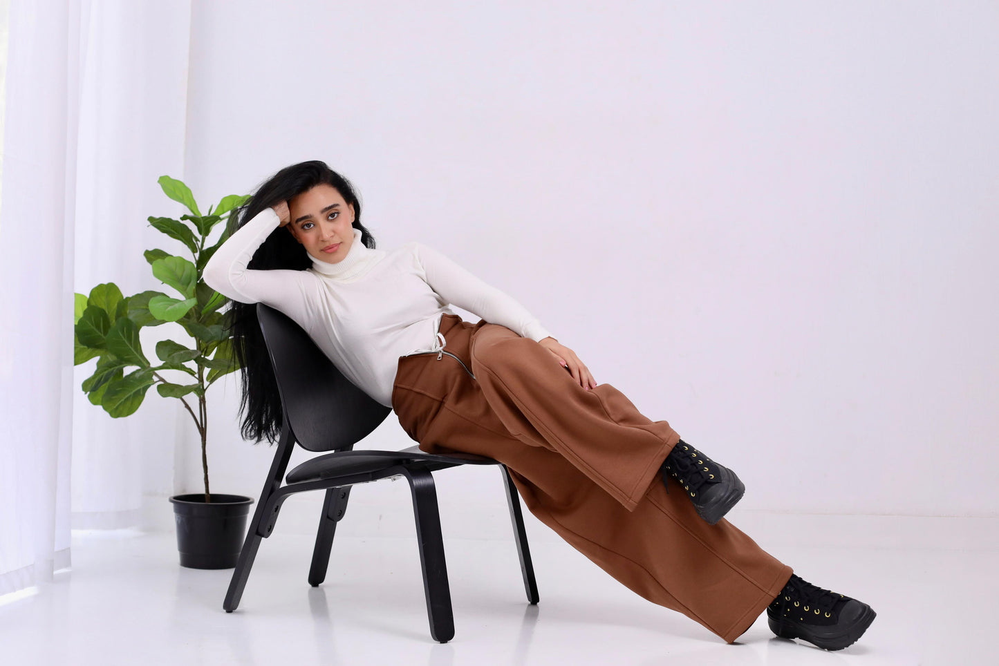 Doubled waistband trouser- melton