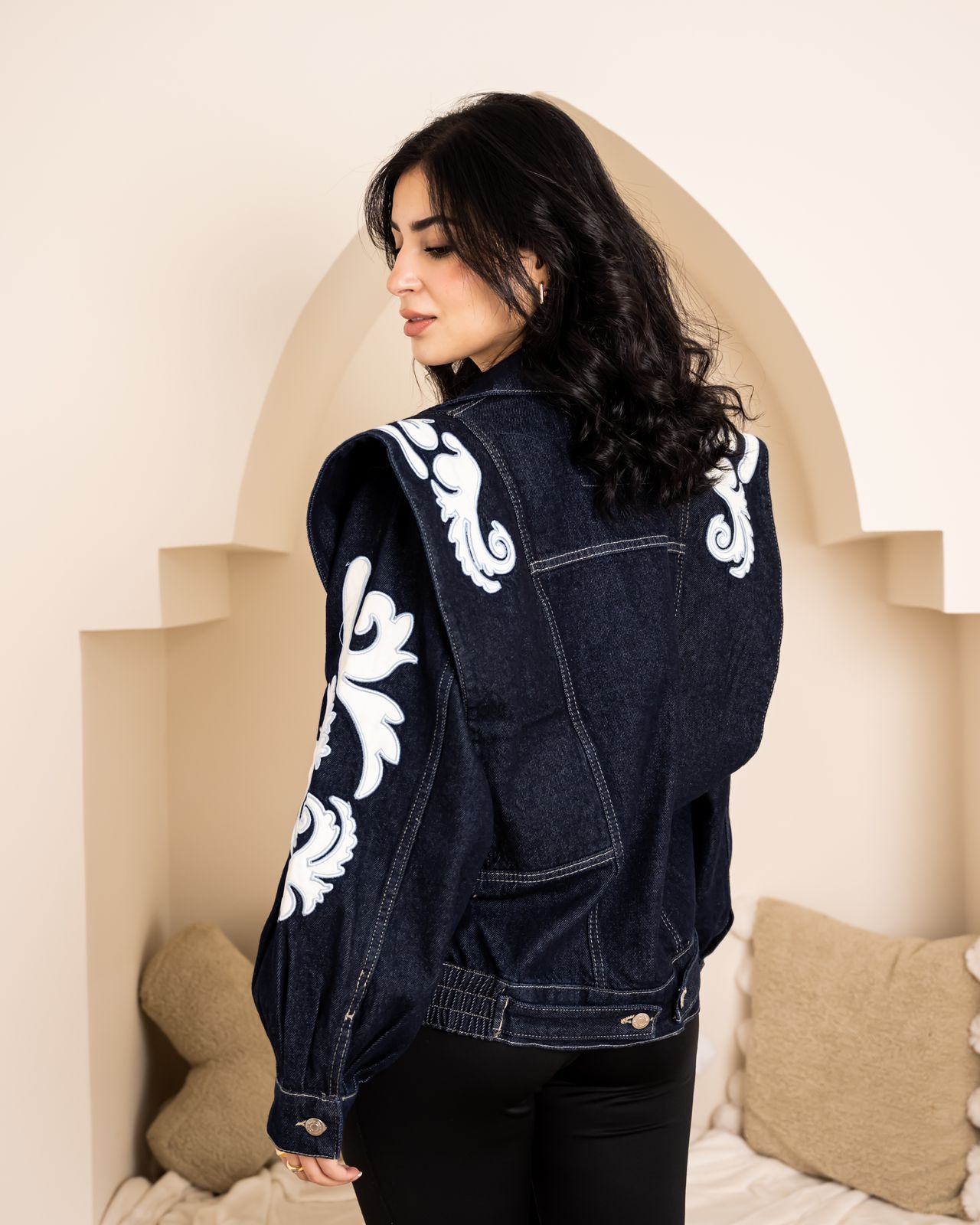 Embroidery Denim - Dark Blue