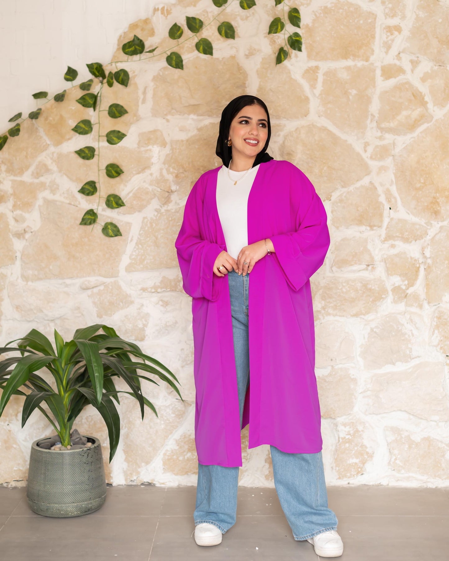Hot pink kimono free size