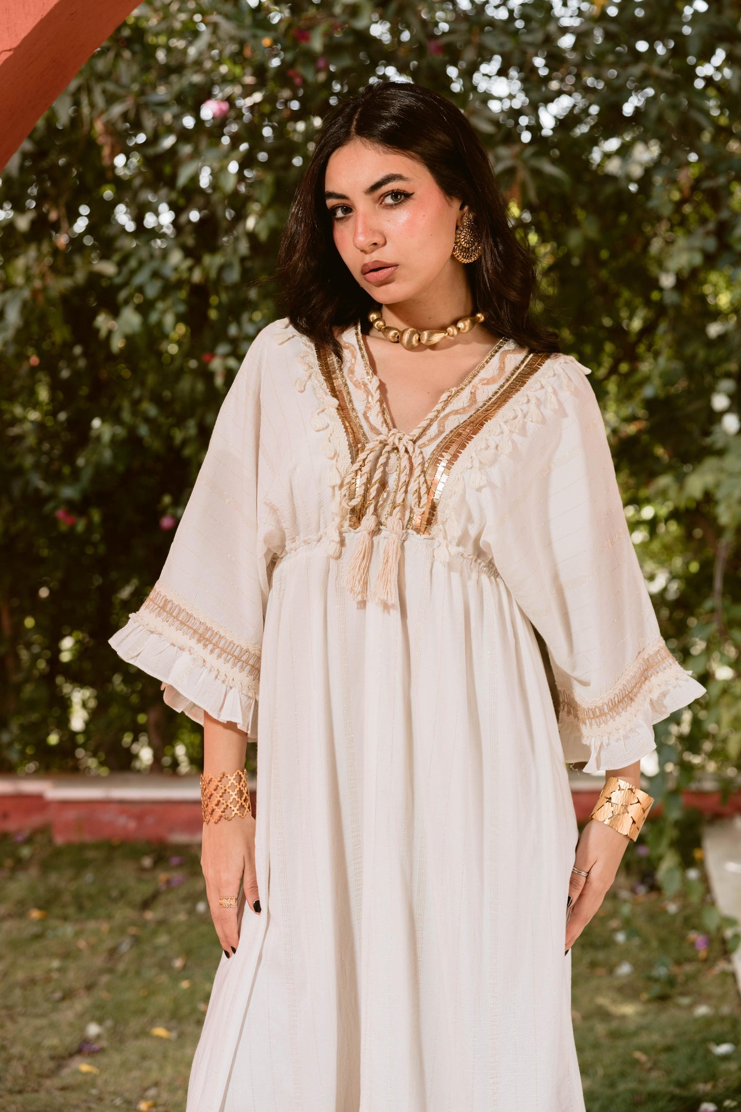Timeless Elegance: Handcrafted Embroidered Dress