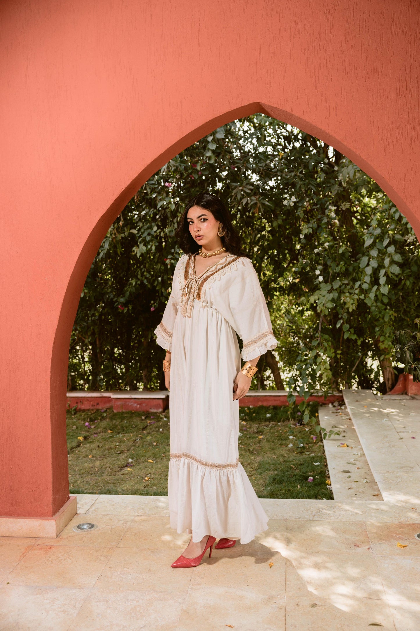 Timeless Elegance: Handcrafted Embroidered Dress