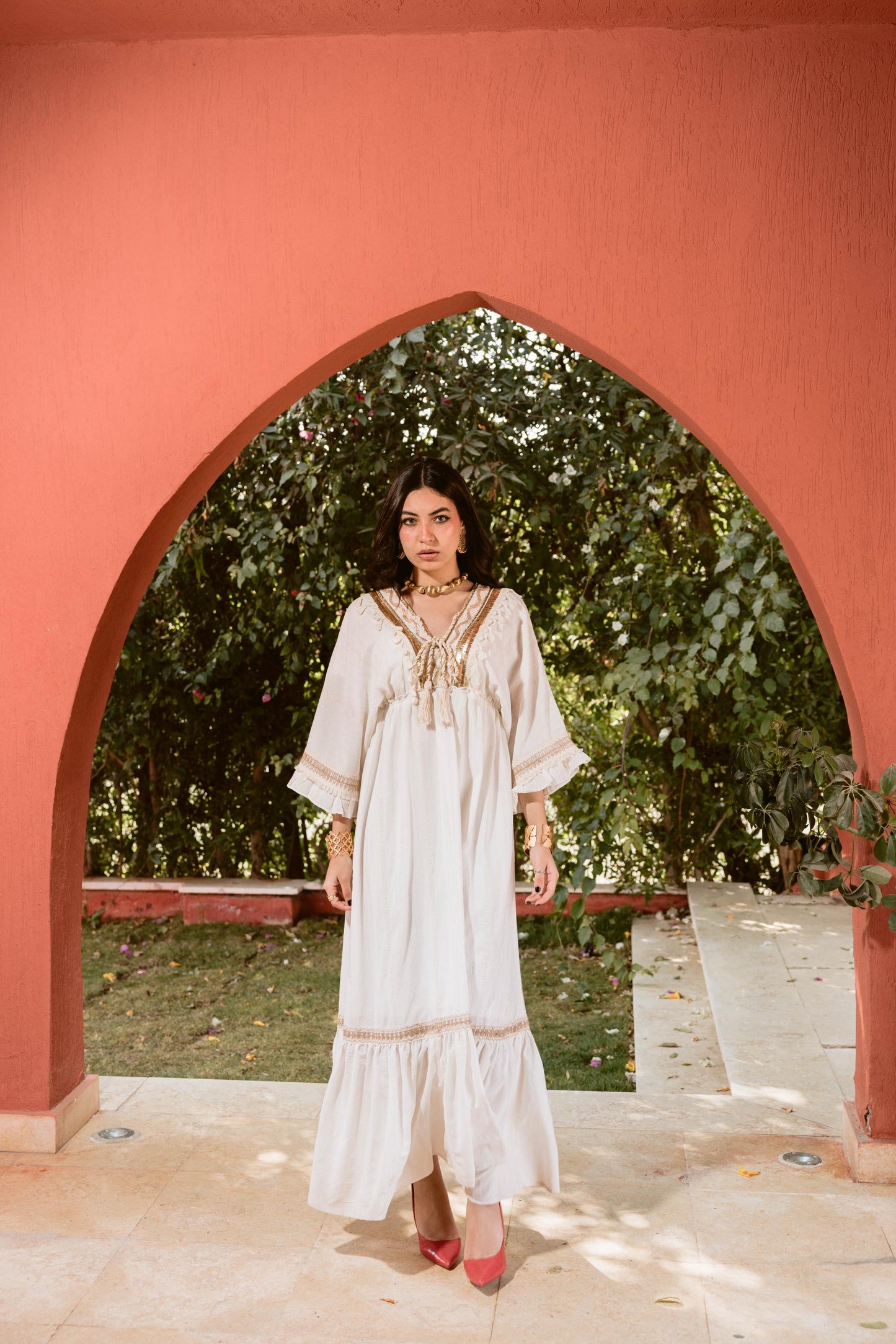 Timeless Elegance: Handcrafted Embroidered Dress