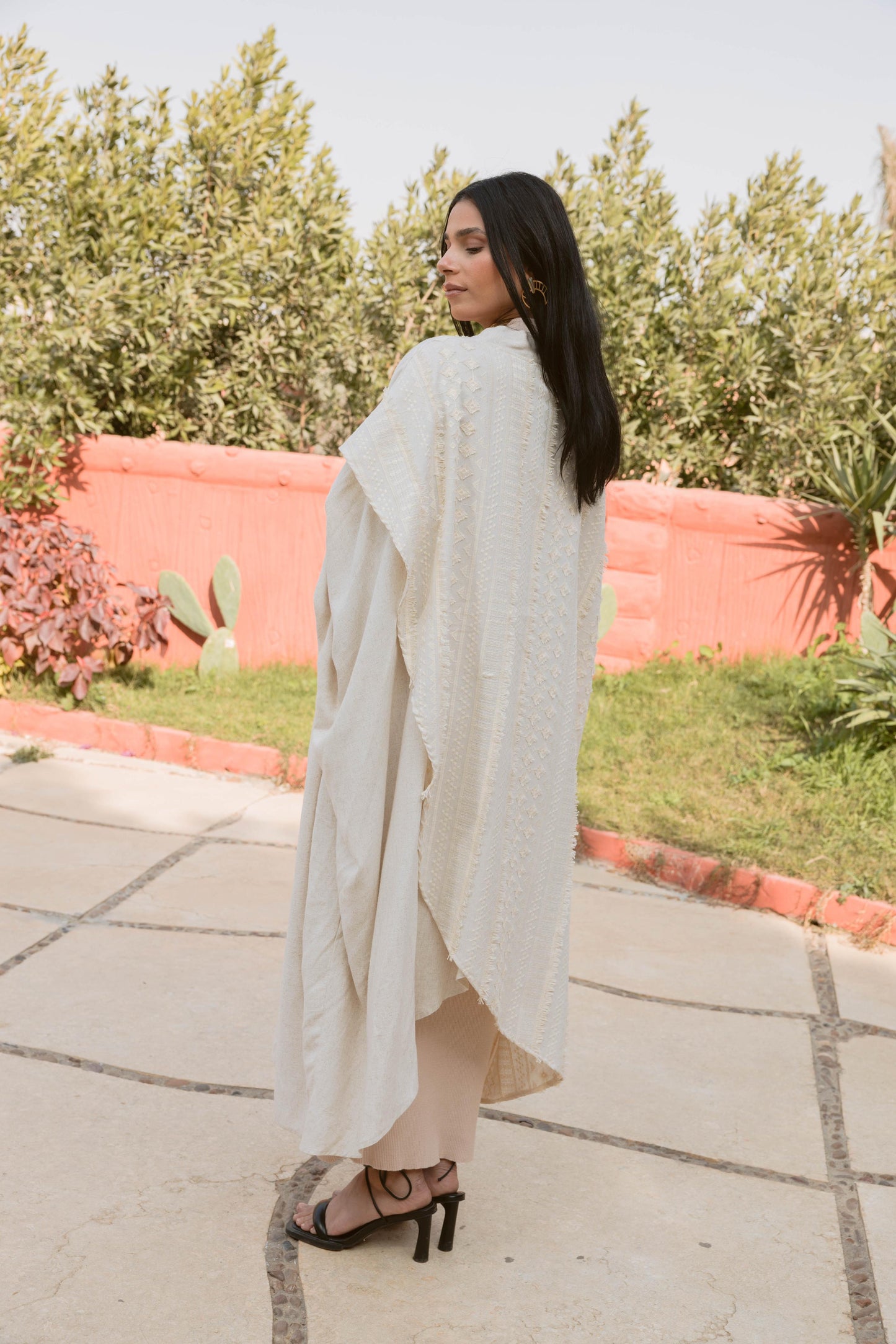 Romany Kaftan- embroidered 1 biege