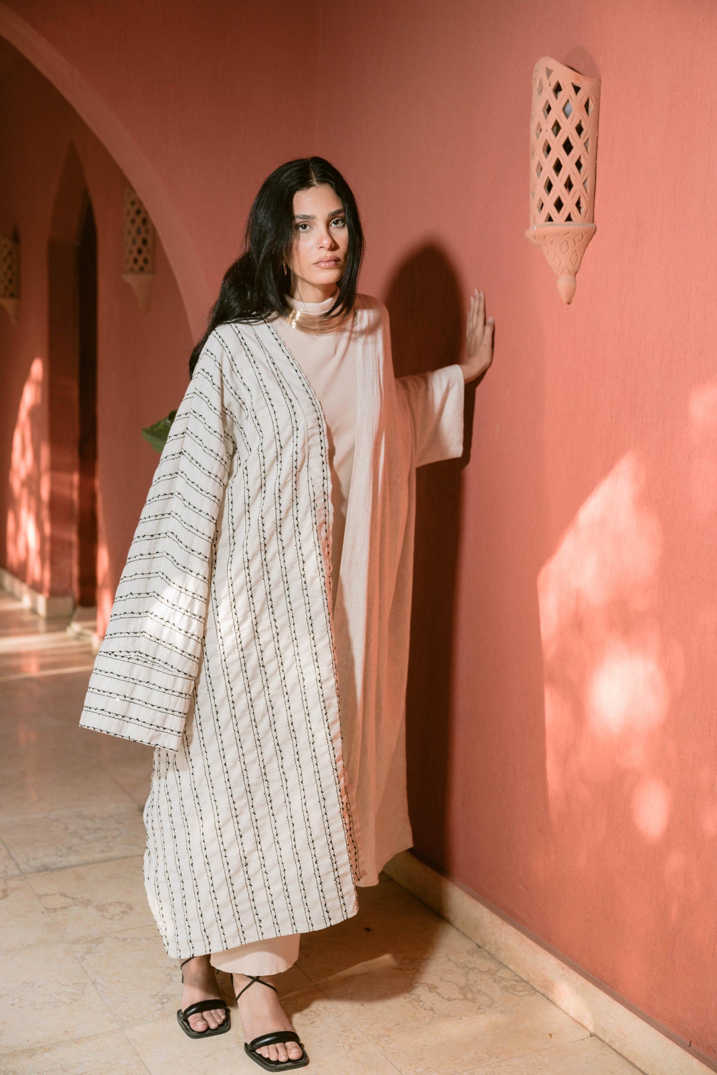 Romany Kaftan- embroidered -3 black