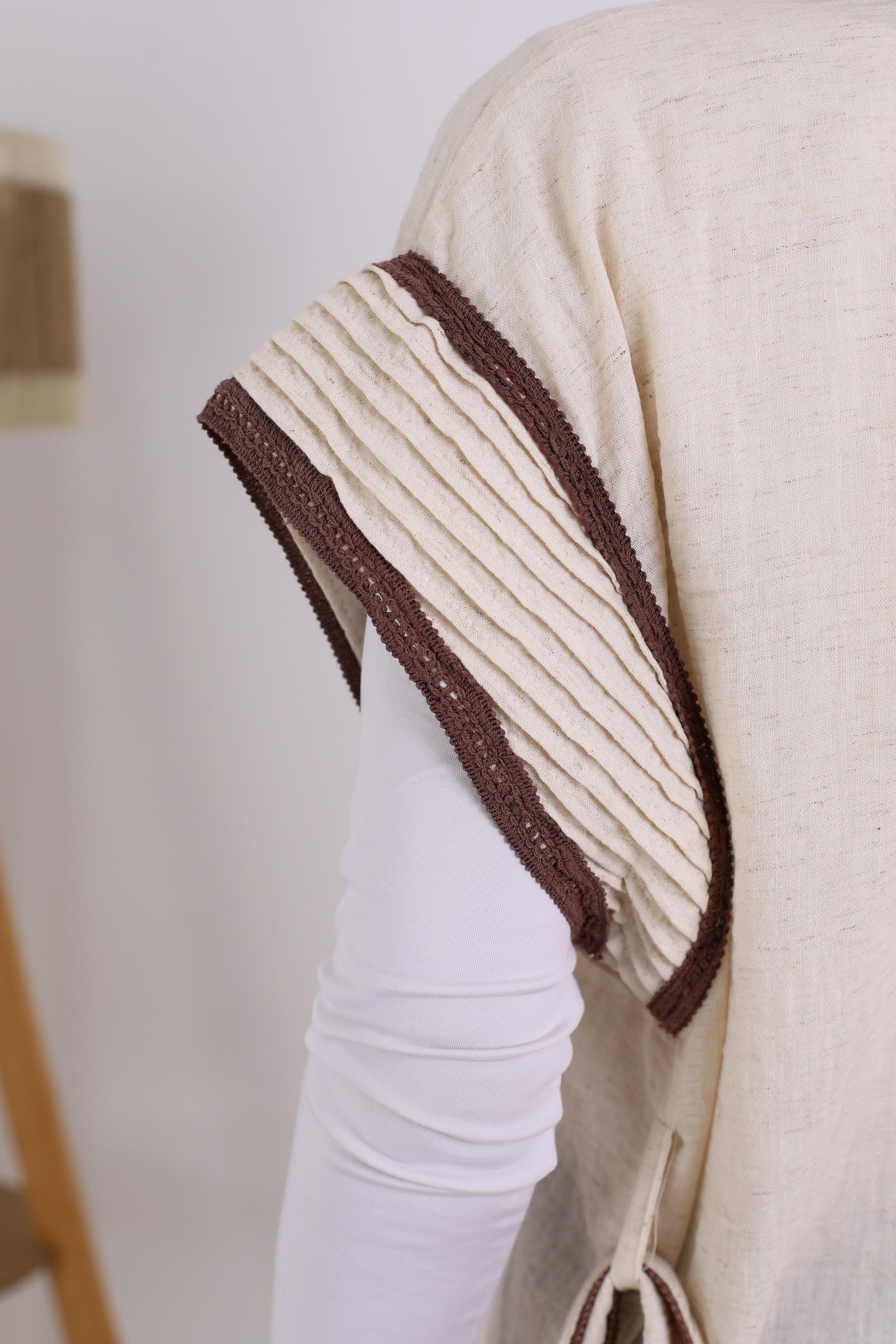 Short sleeves kimono brown