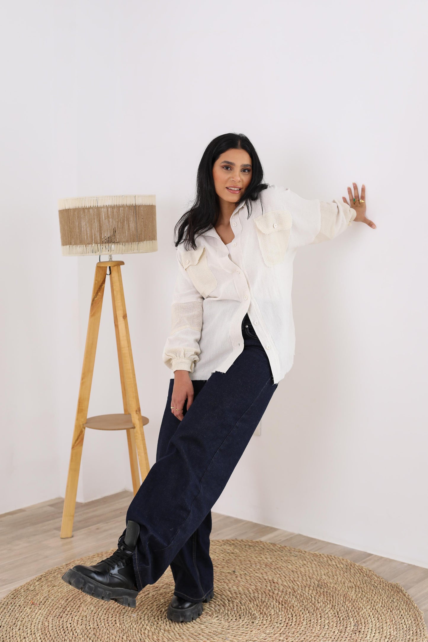 Linen shirt- long sleeves- offwithe