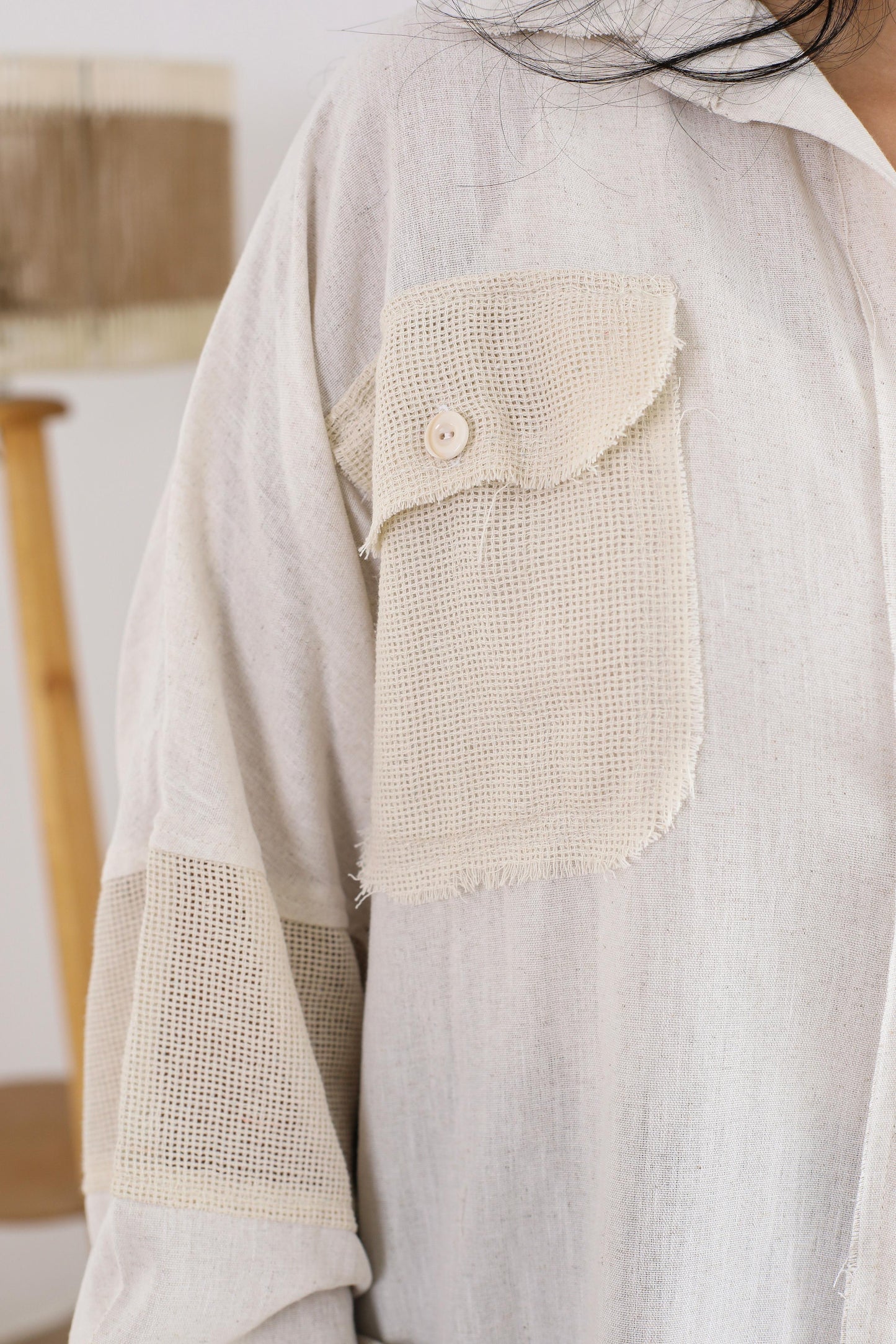 Linen shirt- long sleeves- offwithe