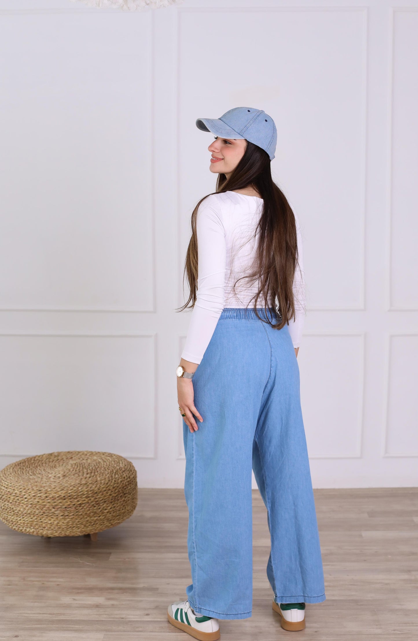 Everyday denim pants-dark blue
