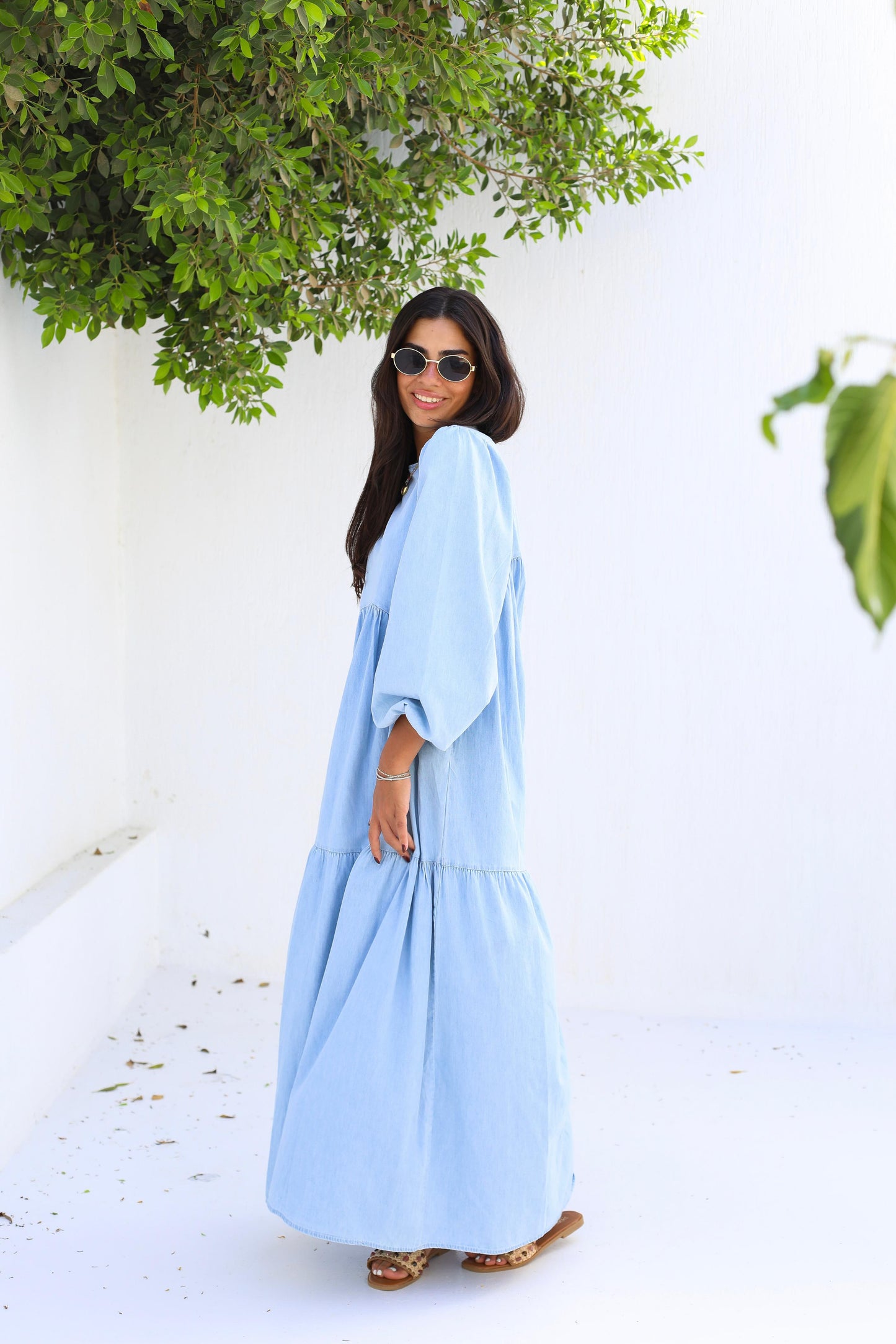 Sky Breeze Denim Dress