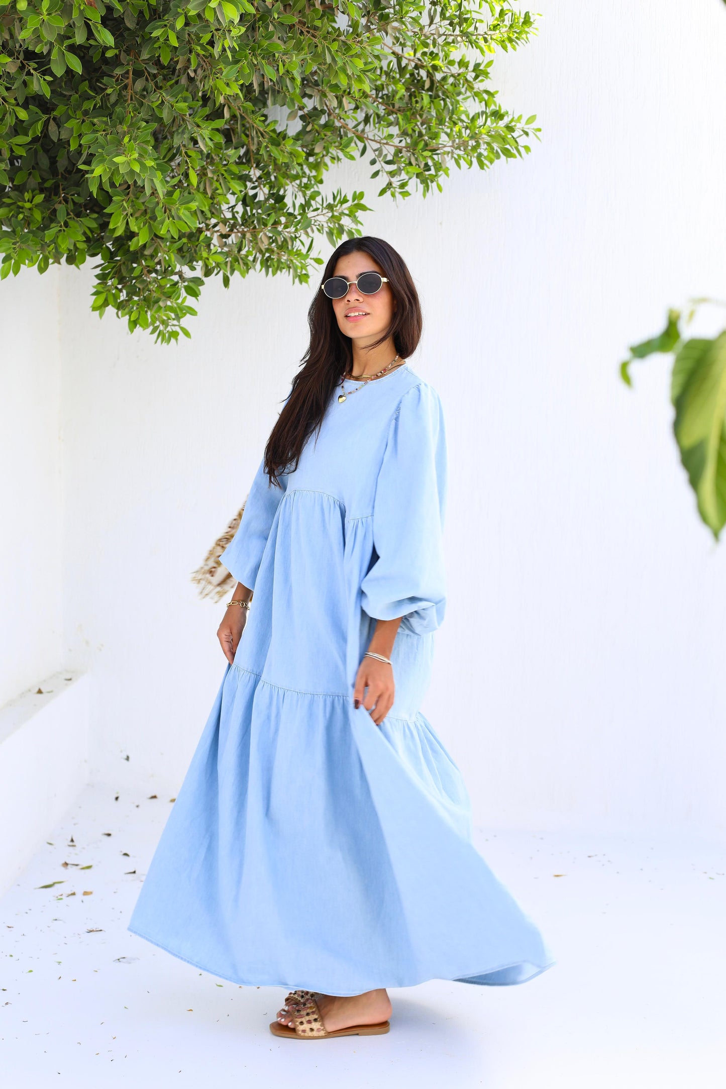 Sky Breeze Denim Dress