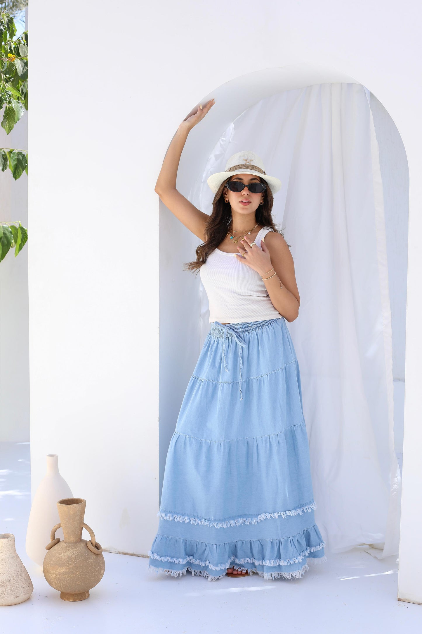 Ocean Breeze Tiered Skirt