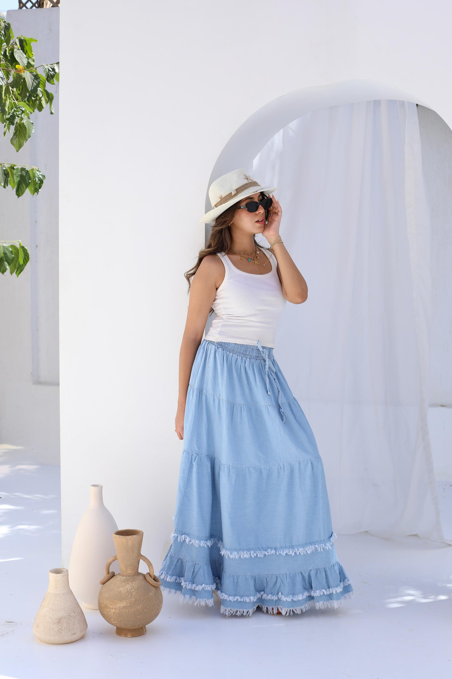 Ocean Breeze Tiered Skirt