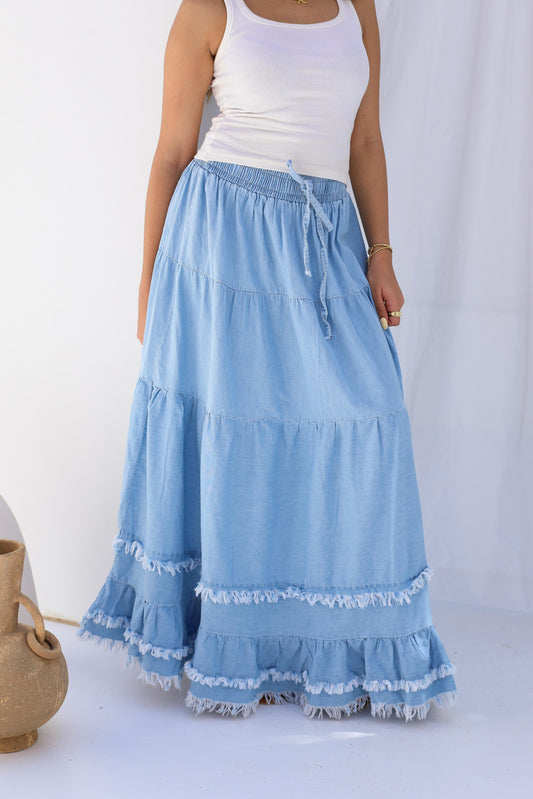 Ocean Breeze Tiered Skirt