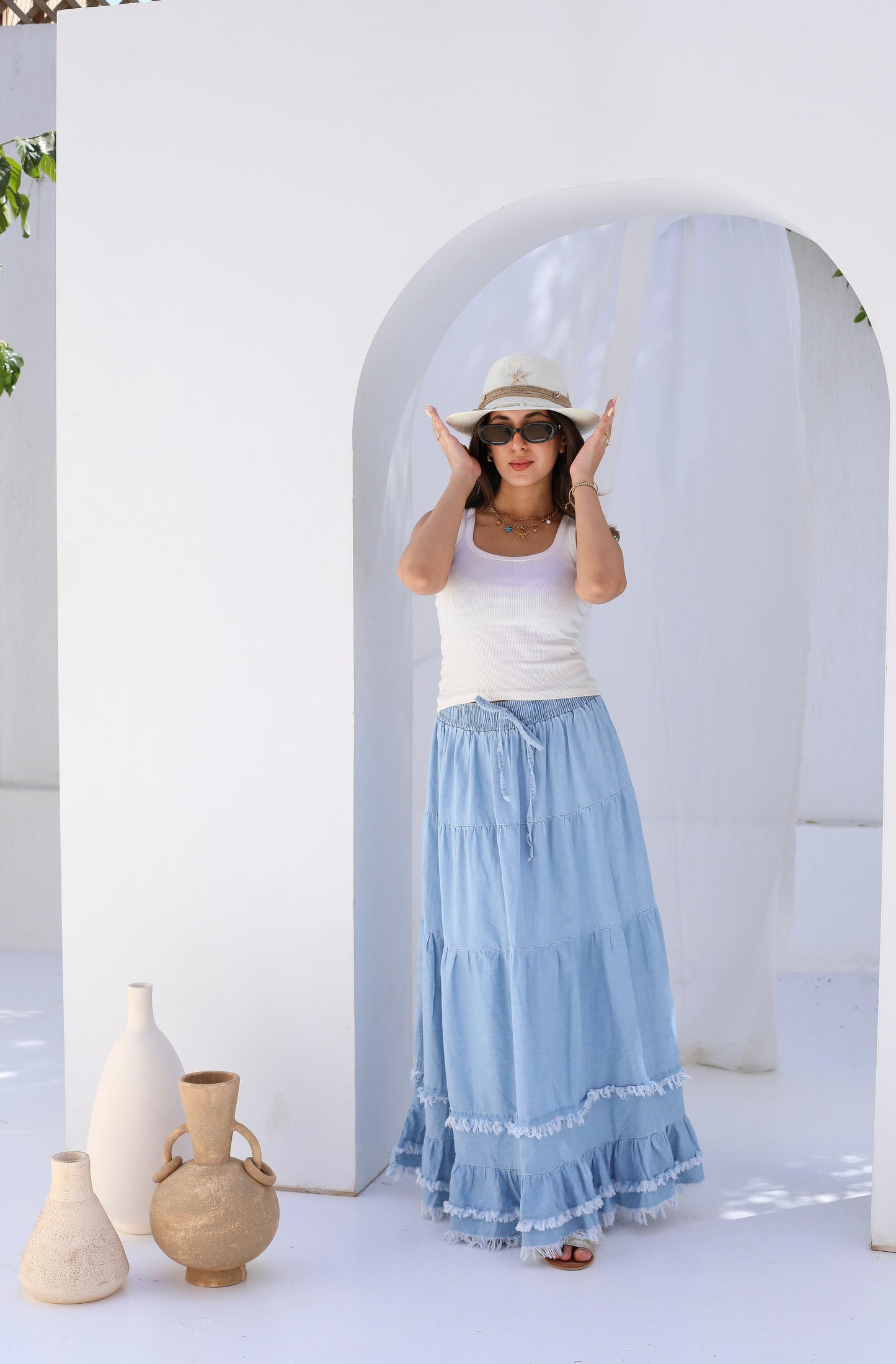 Ocean Breeze Tiered Skirt