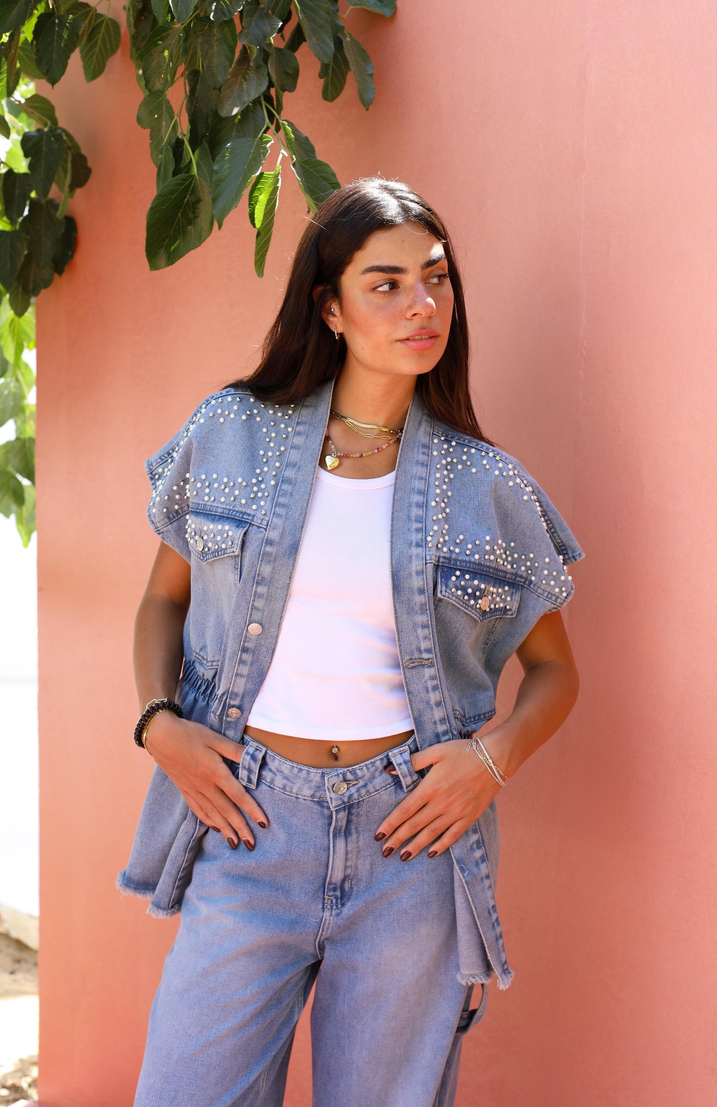 Flowy Fit Denim Pants