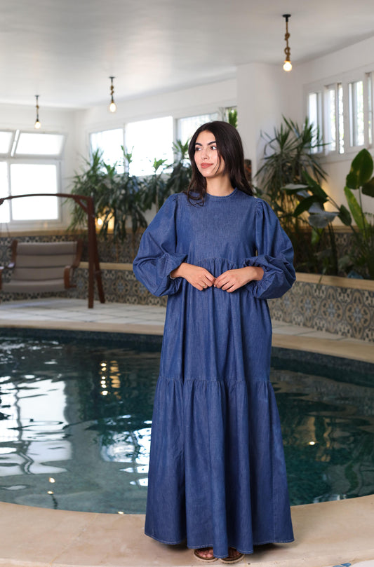 Sky Breeze Denim Dress