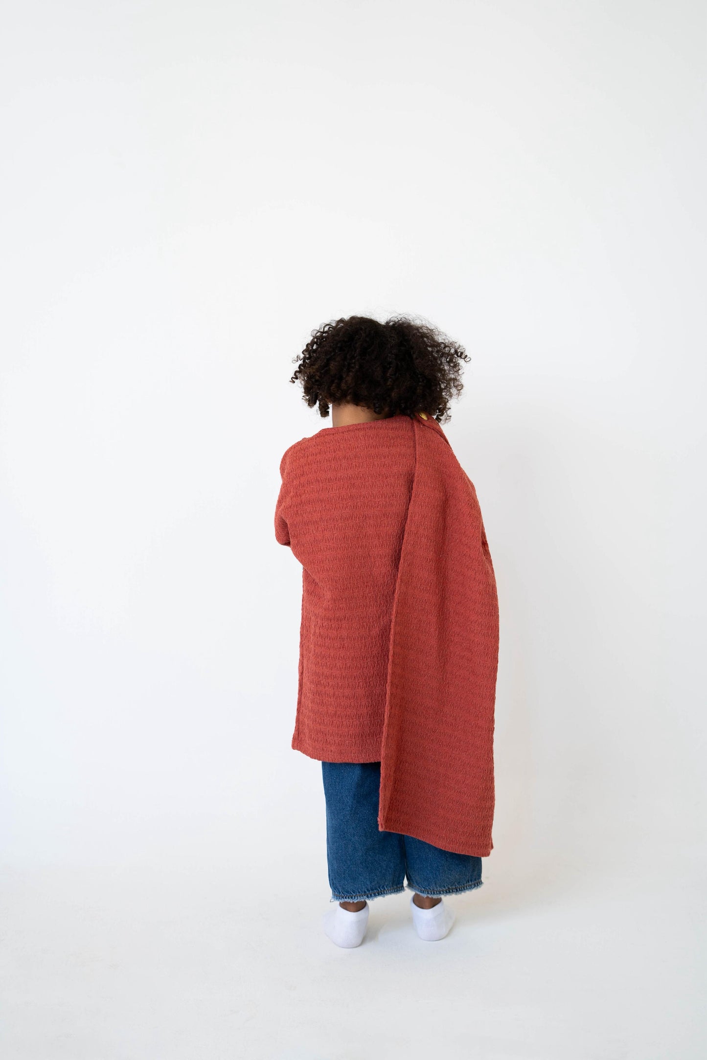 Lina Scarfed Coat – Kids-Rust