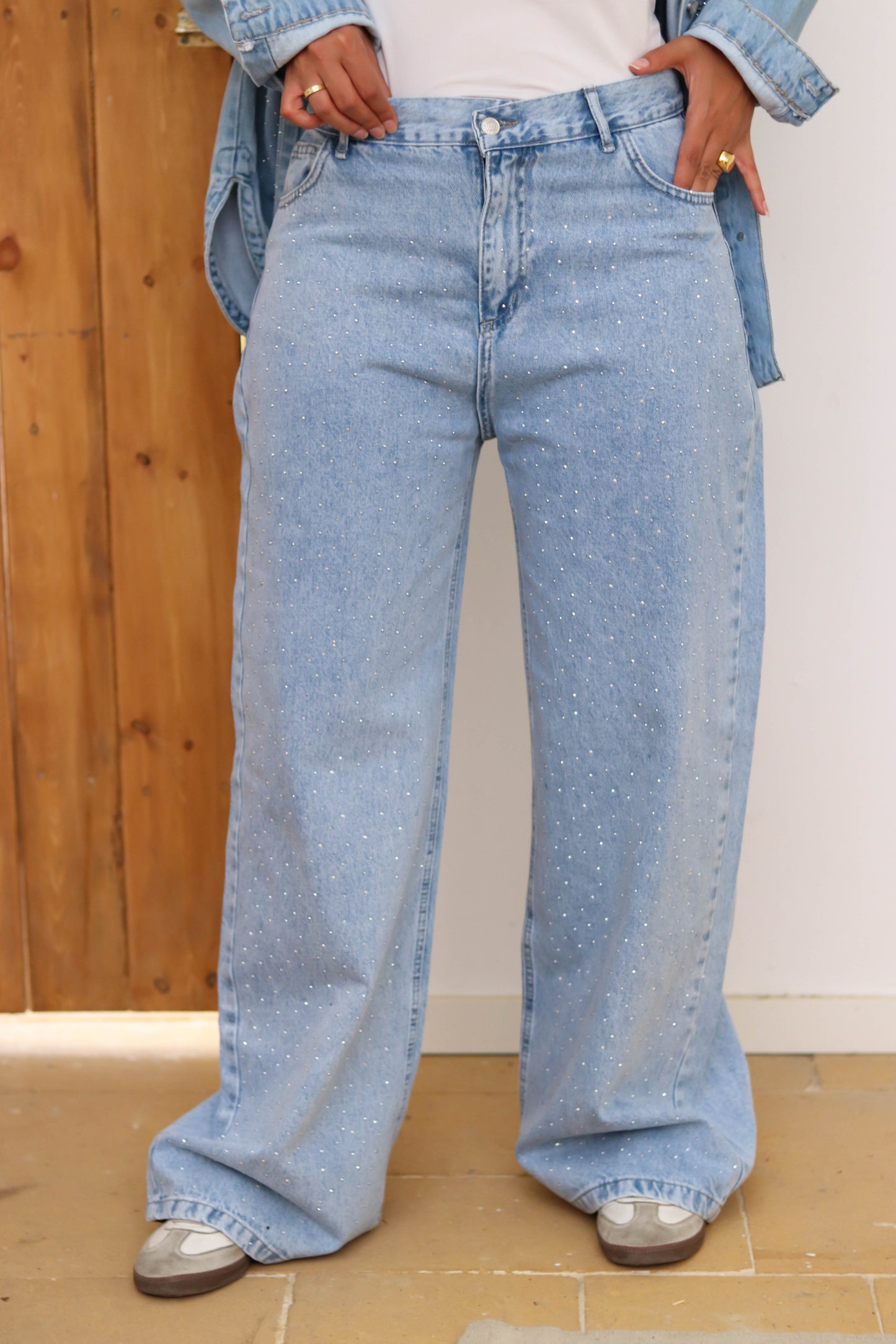 Sparkle Denim Pants