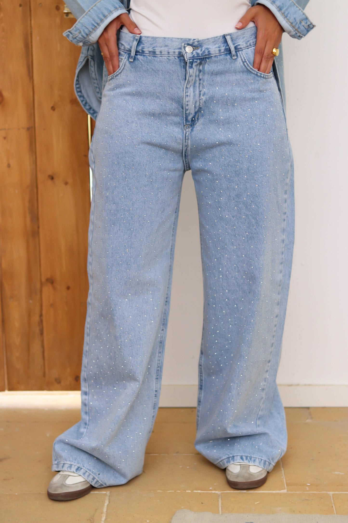 Sparkle Denim Pants