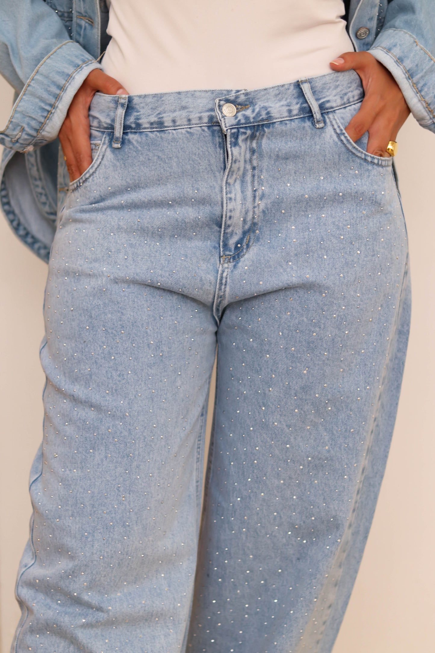 Sparkle Denim Pants
