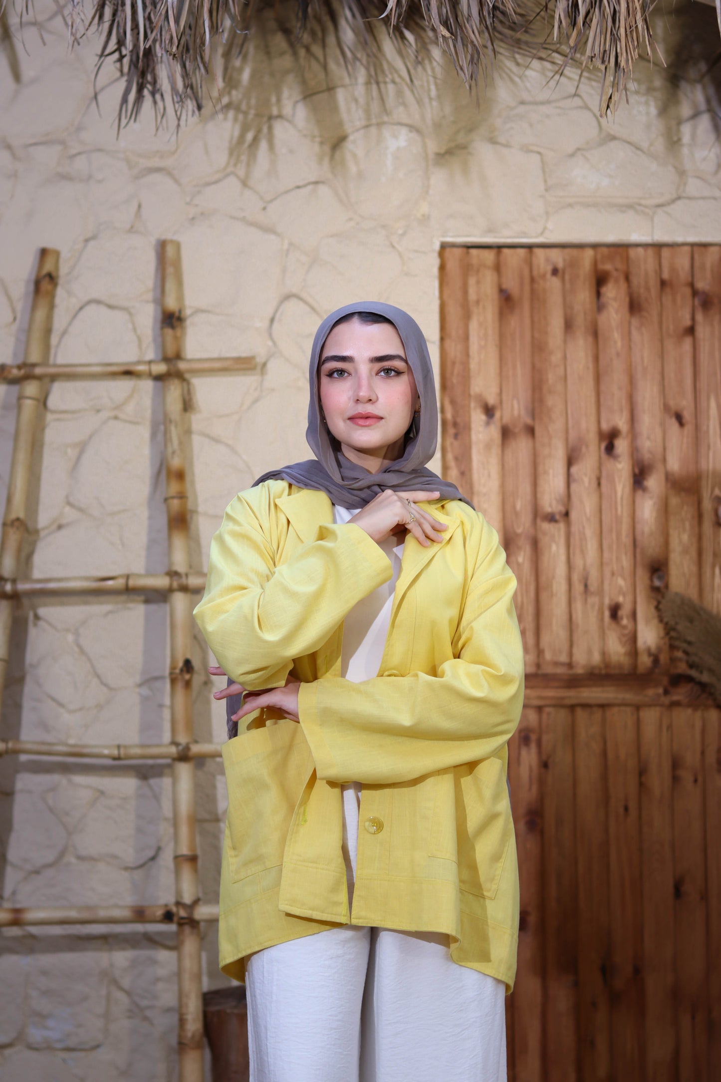 Pure Linen Jacket for Every Occasion-butter yellow