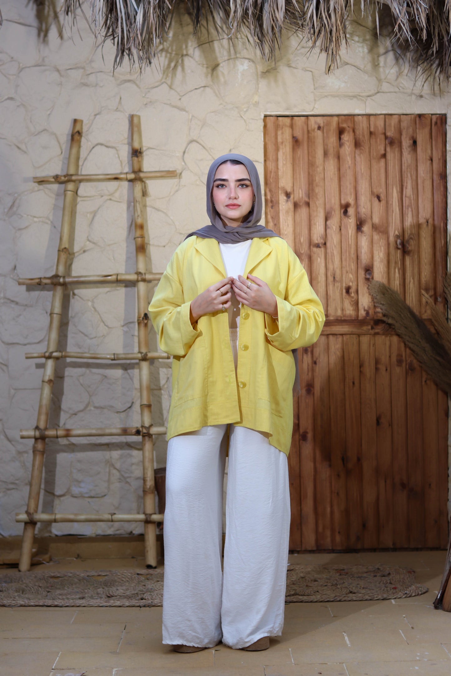 Pure Linen Jacket for Every Occasion-butter yellow