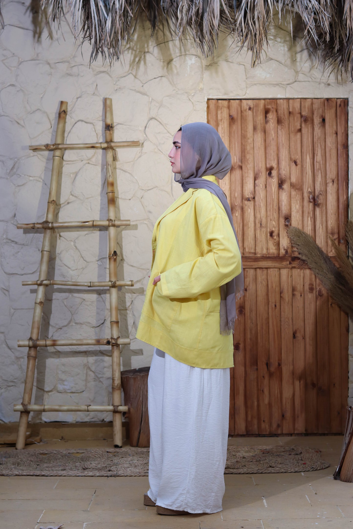 Pure Linen Jacket for Every Occasion-butter yellow