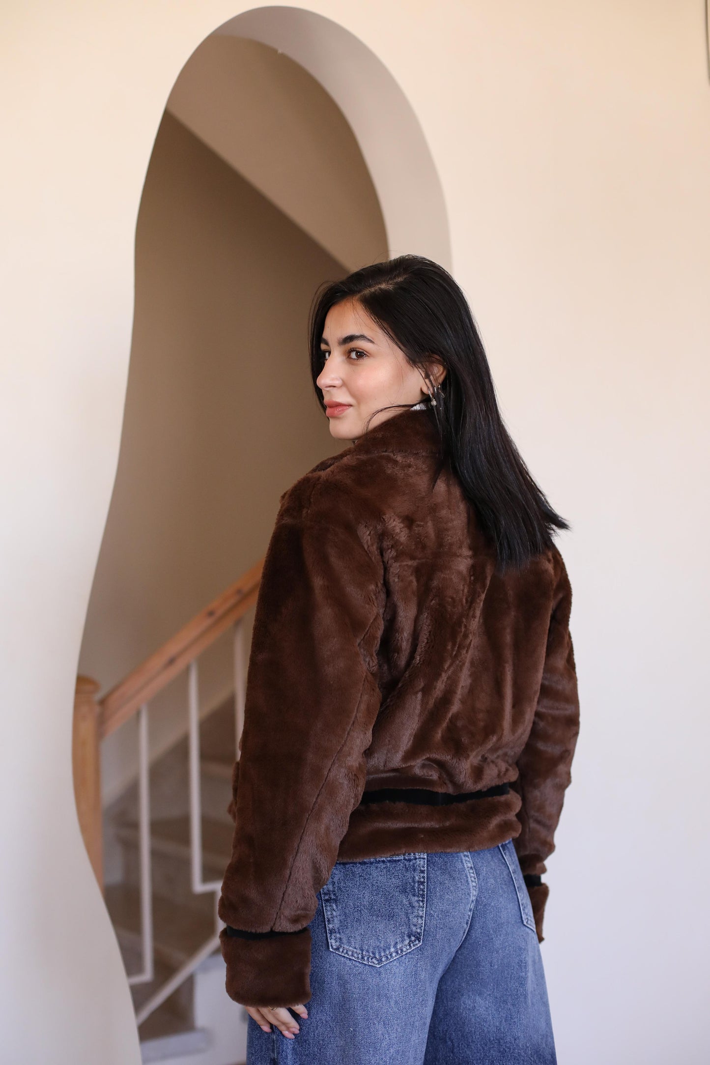 Fur padded jacket