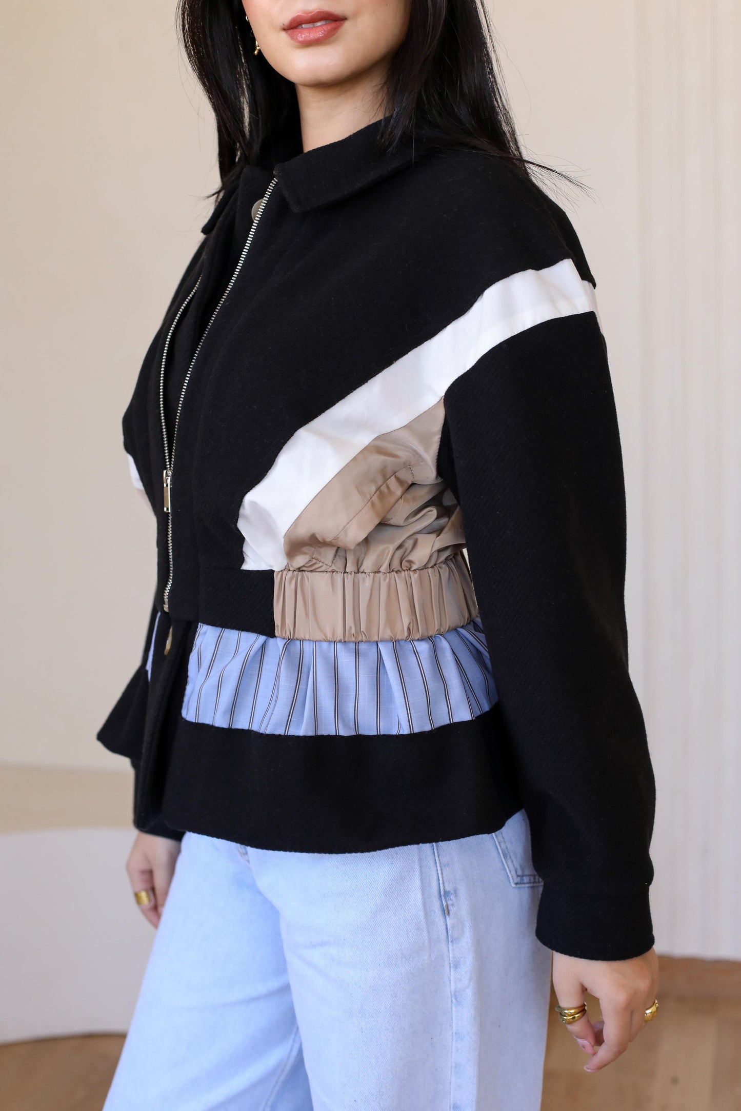 Wool mixed jacket