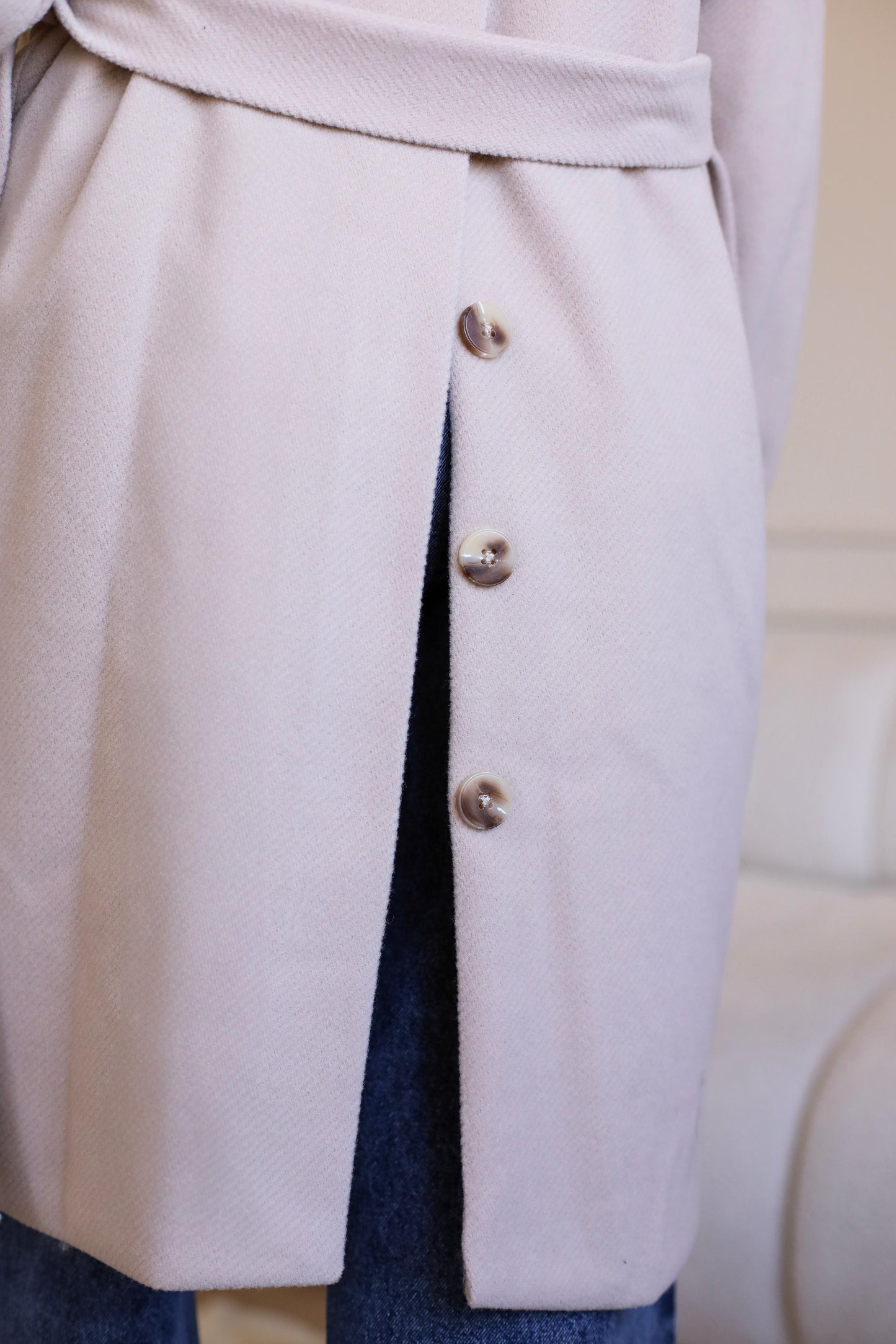 Heavy Padded Coat in Biege