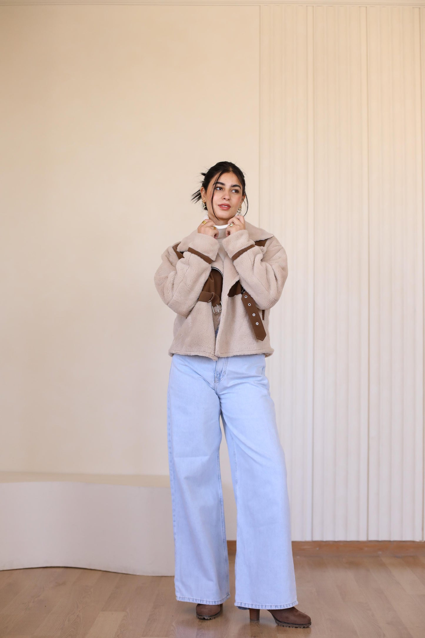 Fur padded jacket