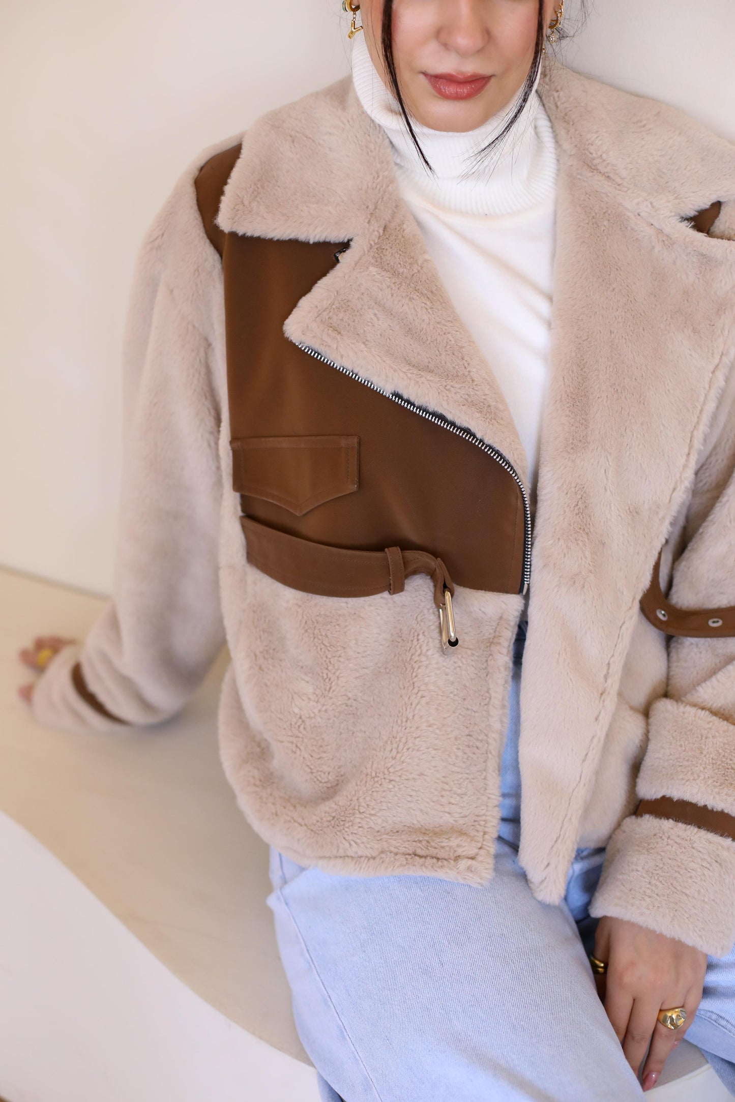 Fur padded jacket
