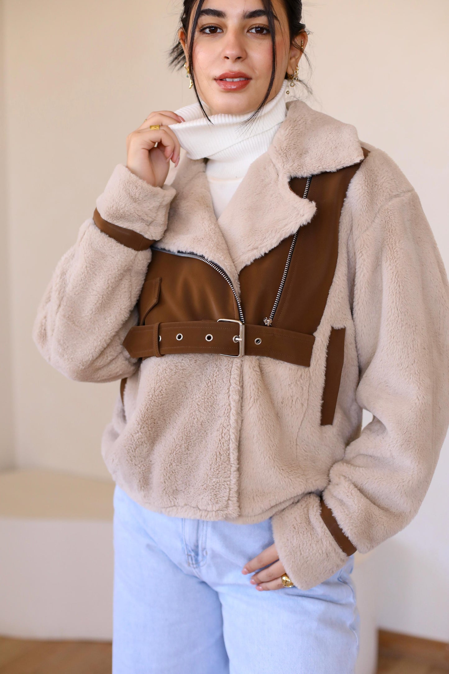Fur padded jacket