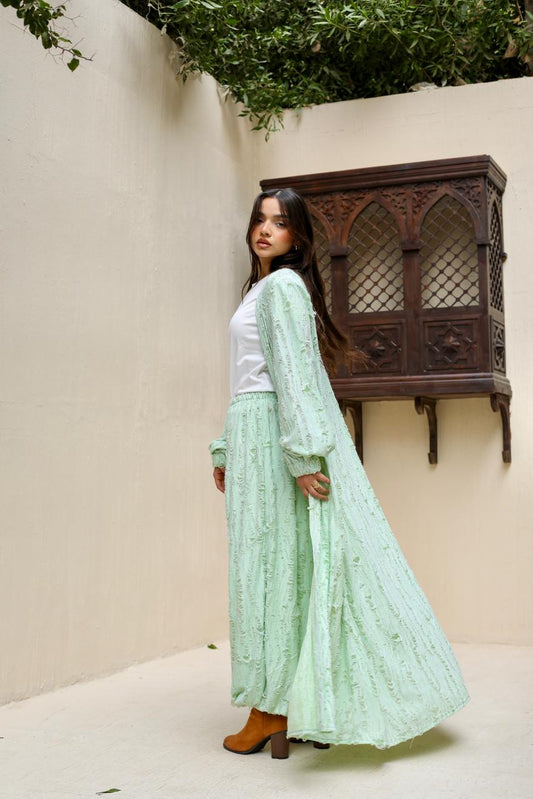 Snipped Summer Cotton Set-Mint