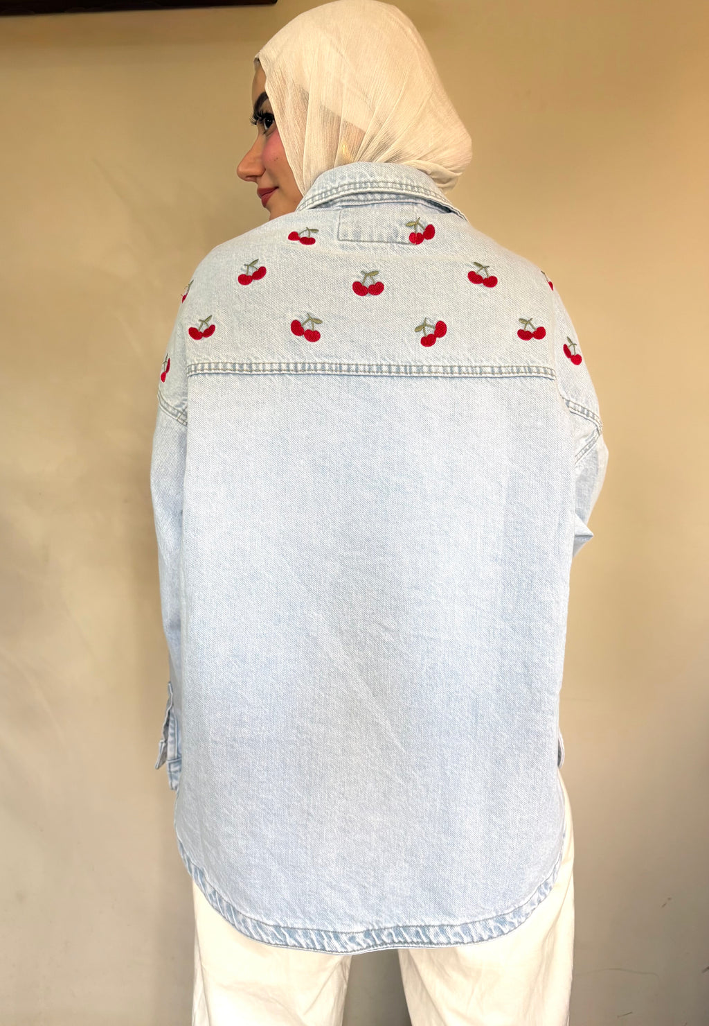 Cherry Whisper Denim Jacket 🍒