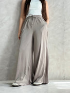 To-Go Summer Wide-Leg Linen Pants-Grey