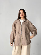 Ease Summer Oversized Jacket-Cafe