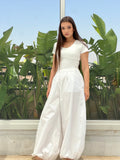 Oversized Balloon Pants-White