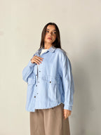 Ease Summer Oversized Jacket- Light blue