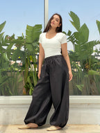 Oversized Balloon Pants-Black