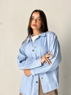 Ease Summer Oversized Jacket- Light blue
