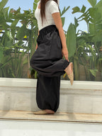 Oversized Balloon Pants-Black