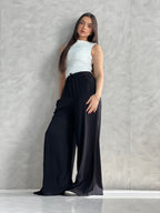 To-Go Summer Wide-Leg Linen Pants- Black