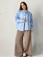 Ease Summer Oversized Jacket- Light blue