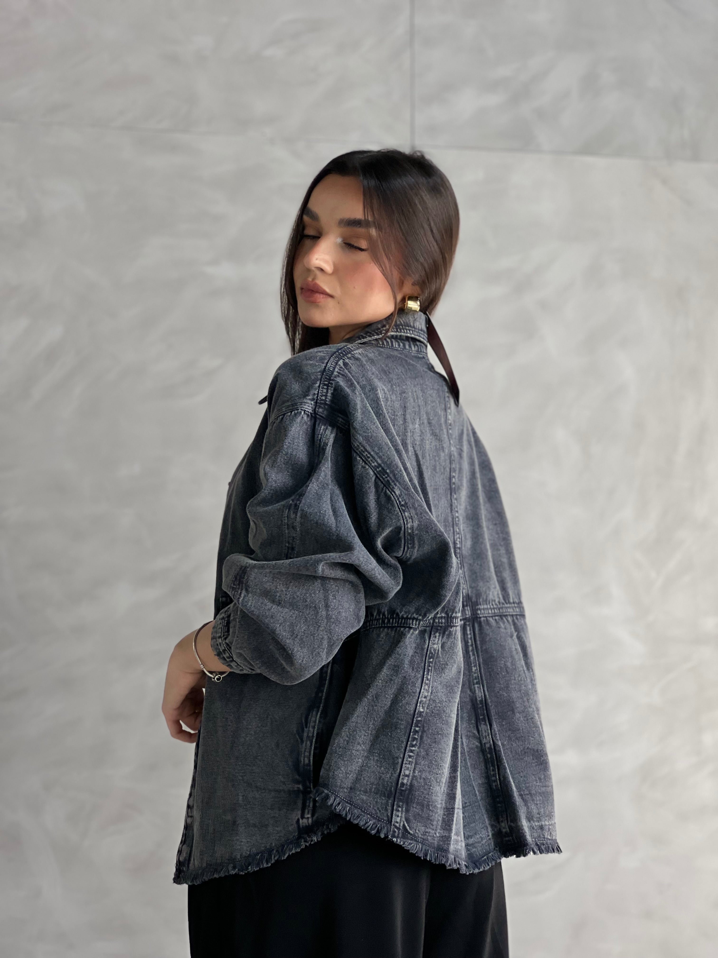 Ease Summer Oversized Jacket-Grey