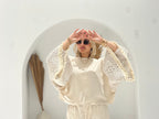 Moonlit Lace Set embroidered -off white