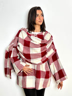 Lina Scarfed Coat- Women-Maroon